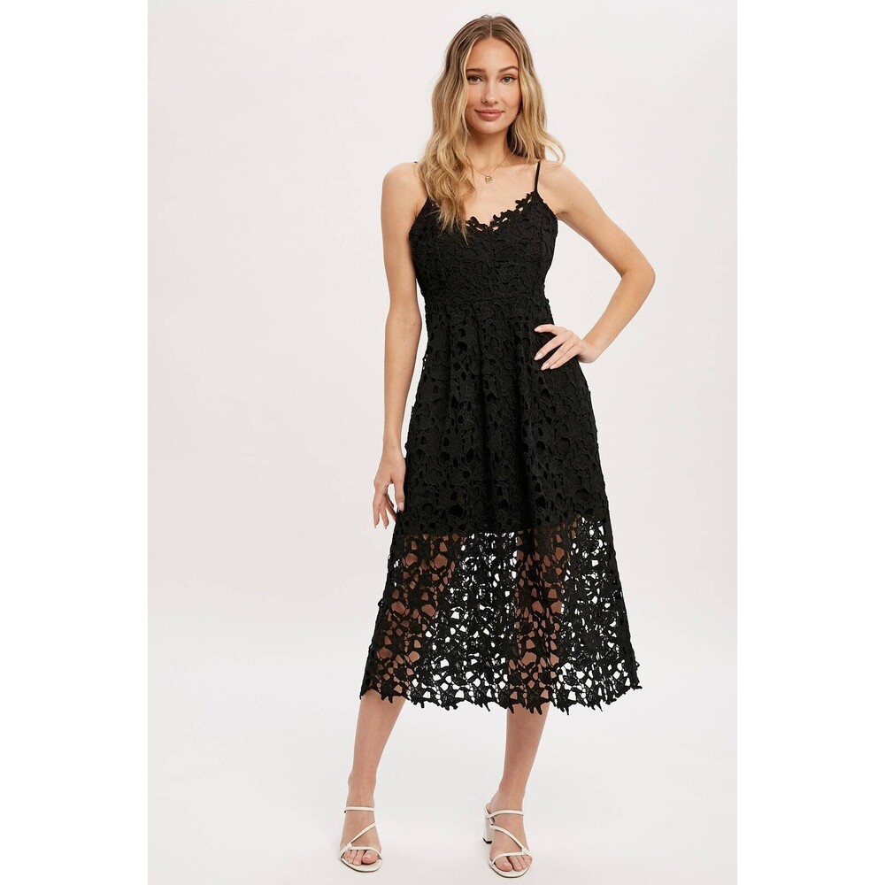Bluivy Joy Crochet Lace Midi Dress - NWT